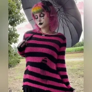Tripp nyc Sweaters Tripp Nyc Pink Rag Stripe Sweater Poshmark